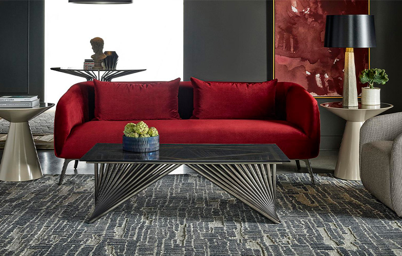 Red love seat